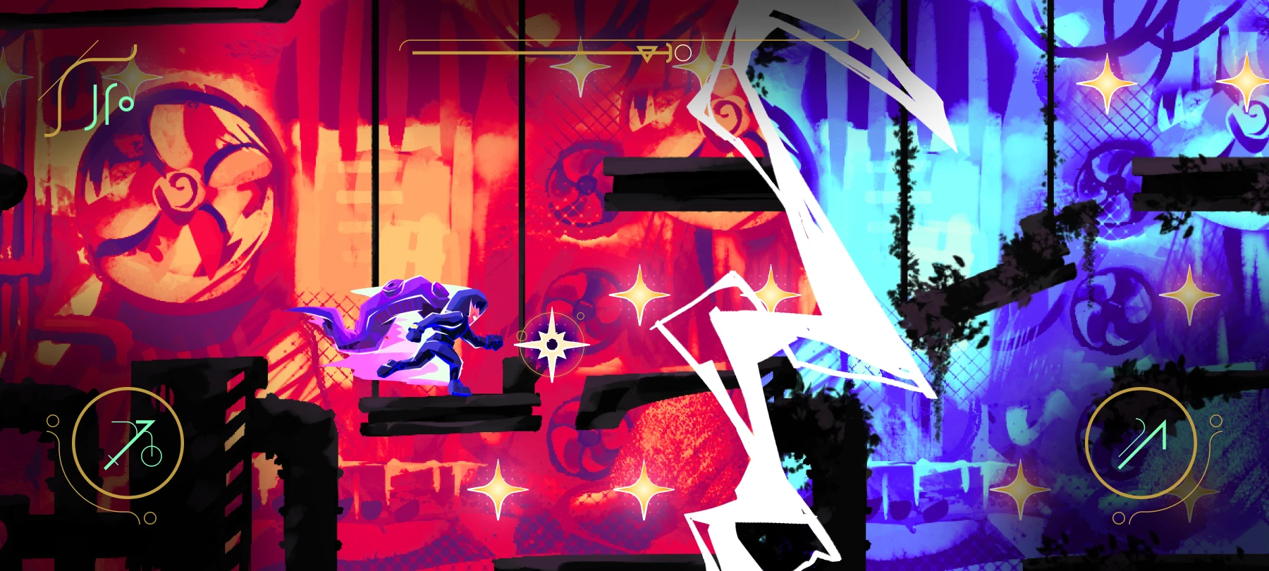 Screenshot aus dem Spiel, der den Timelink als interagierbares Objekt darstellt und die Auswirkungen zeigt