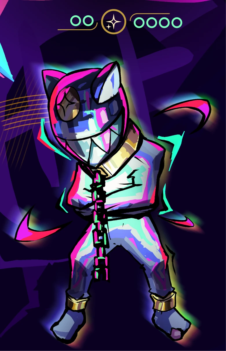 selectable character card of four