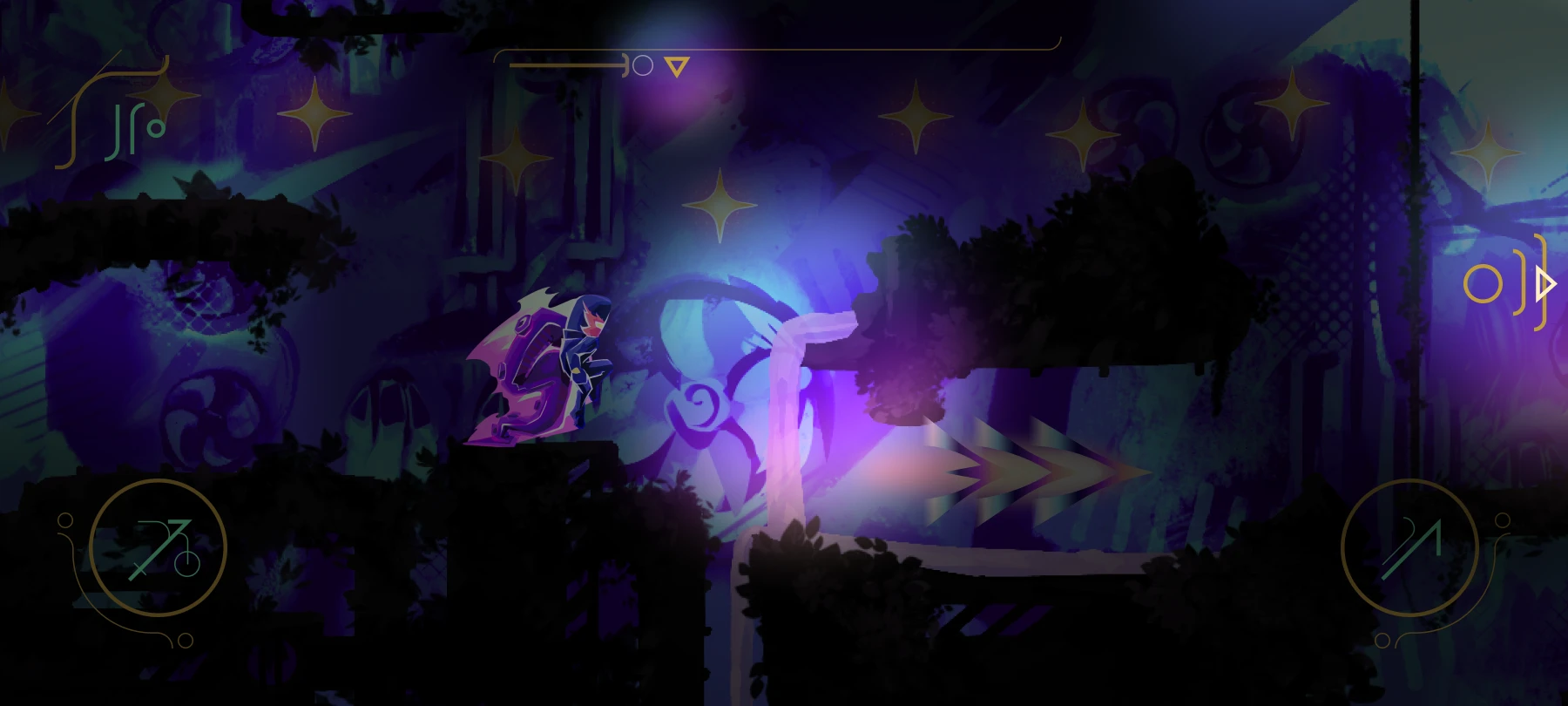 Screenshot from the game, showing the indactions of the enemy